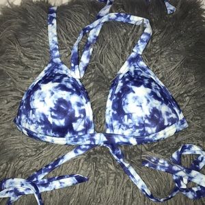 PINK tie dye bikini wrap around top